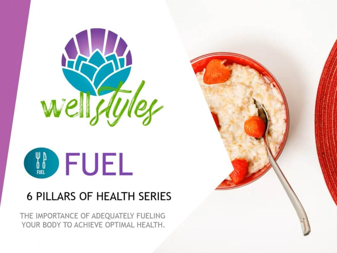 A Wellstyles workshop banner detailing healthy foods