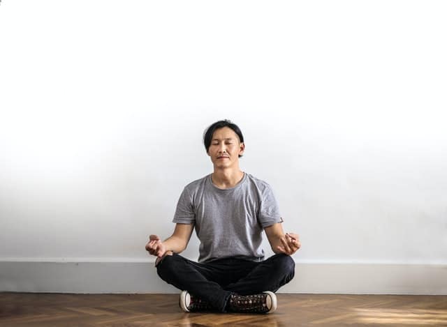 man meditating mindfulness